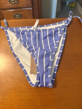 J. Crew Blue & White Striped Bikini Bottom